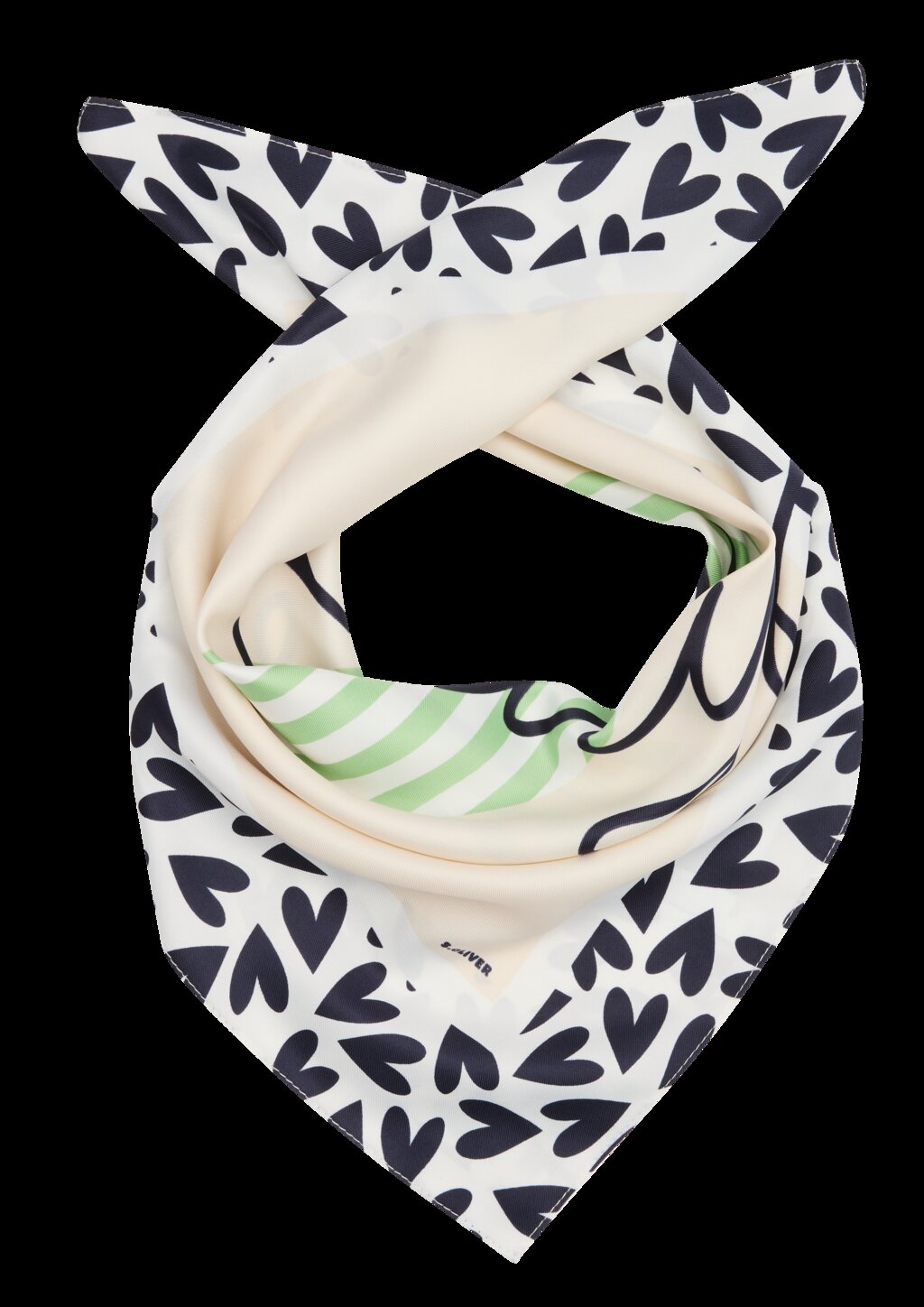 Weicher Schal aus Webware mit Artwork