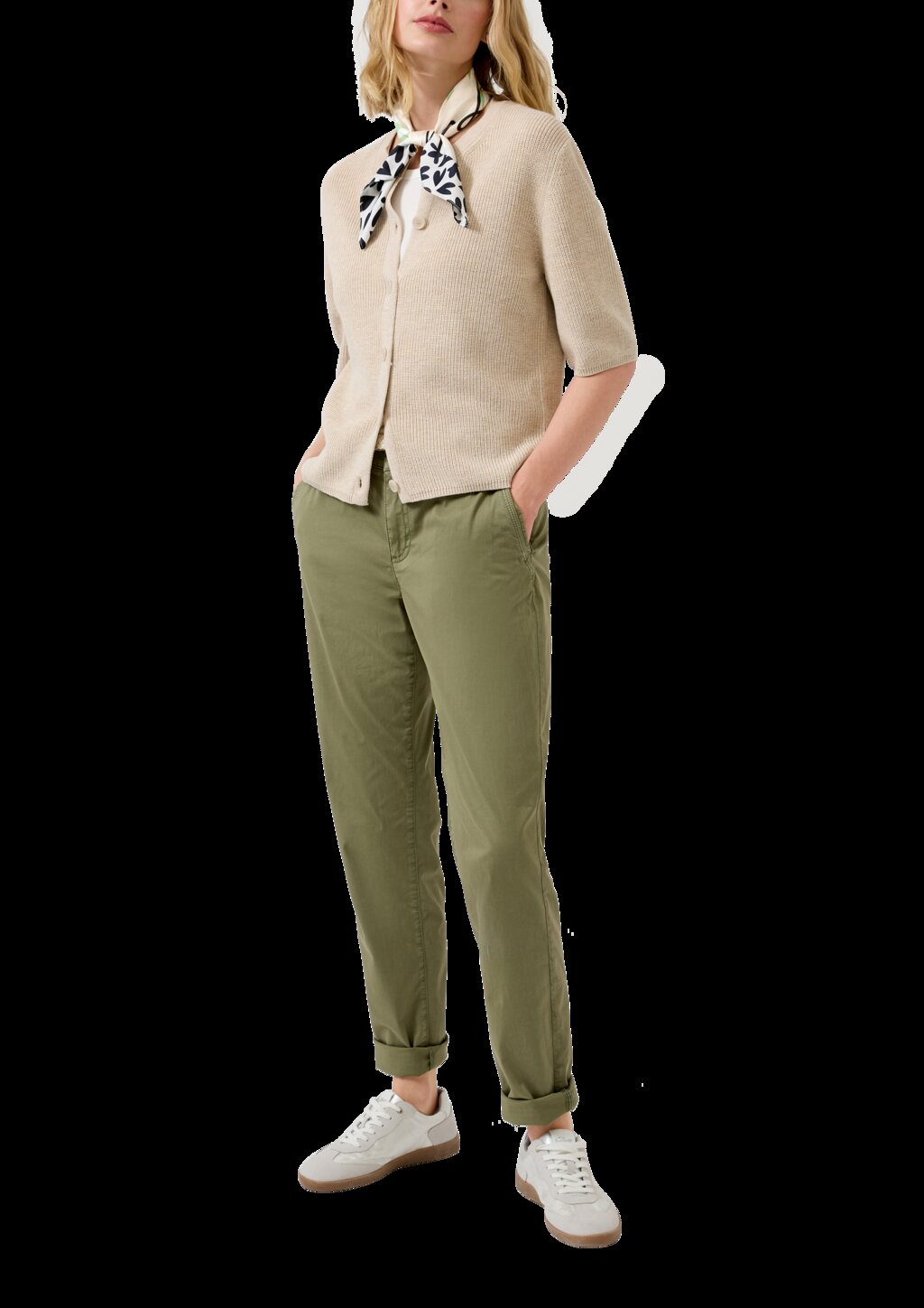 Weicher Schal aus Webware mit Artwork