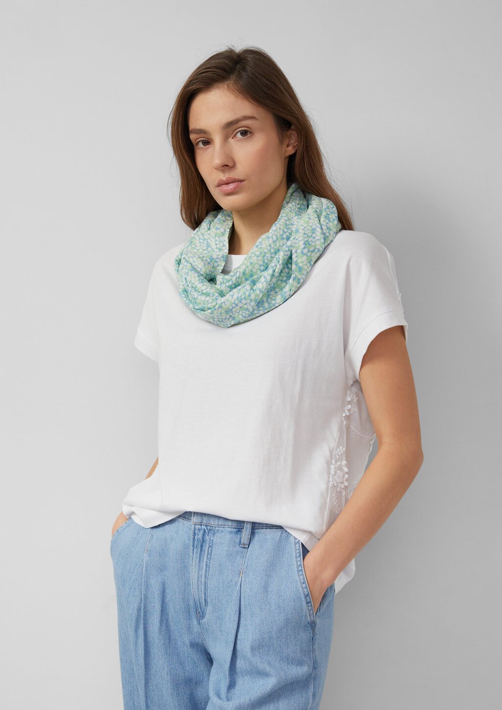 Gemusterter Loop-Schal aus Viskose