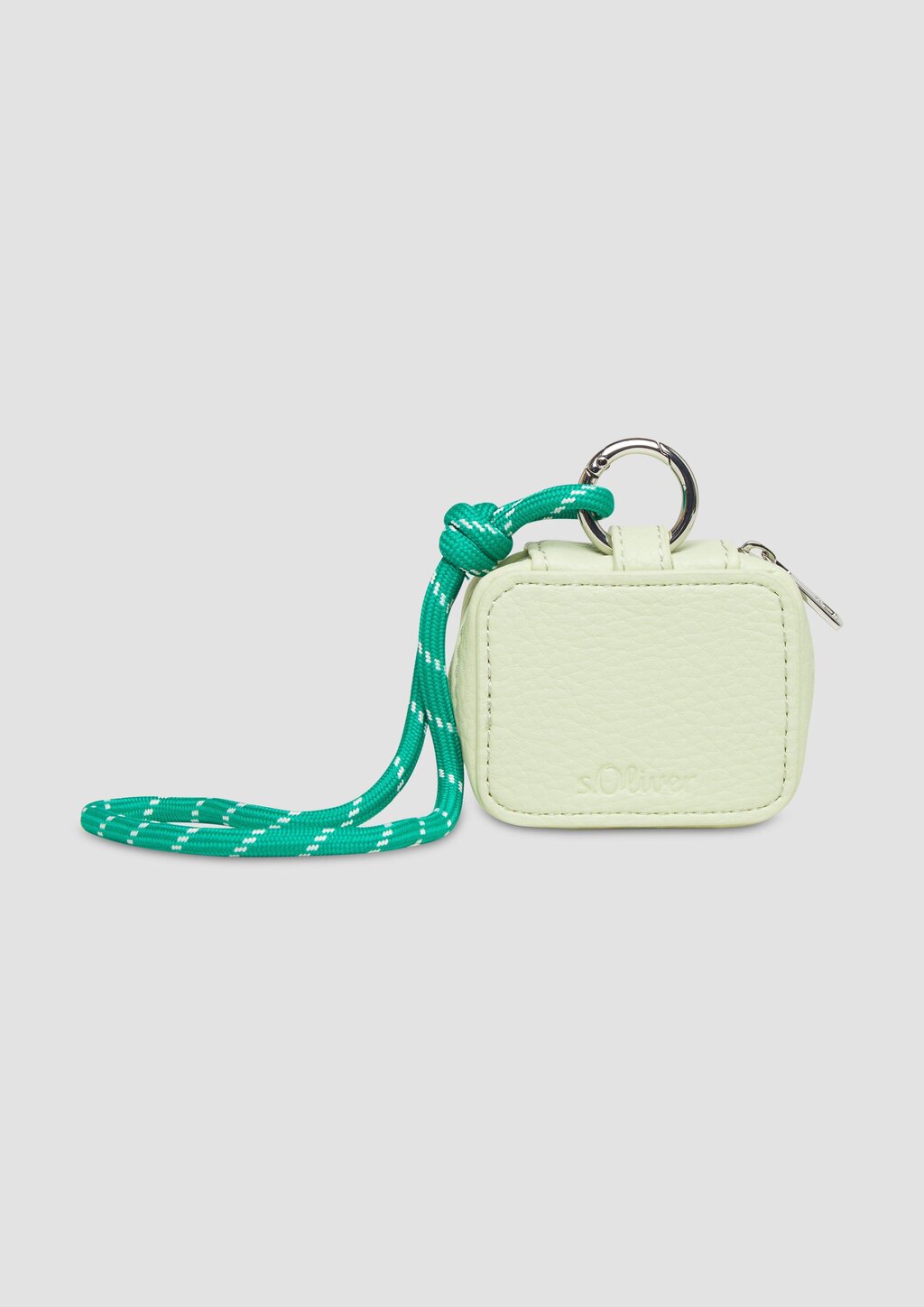 Mini-Bag in Leder-Optik mit Logo-Prägung und Reißverschluss