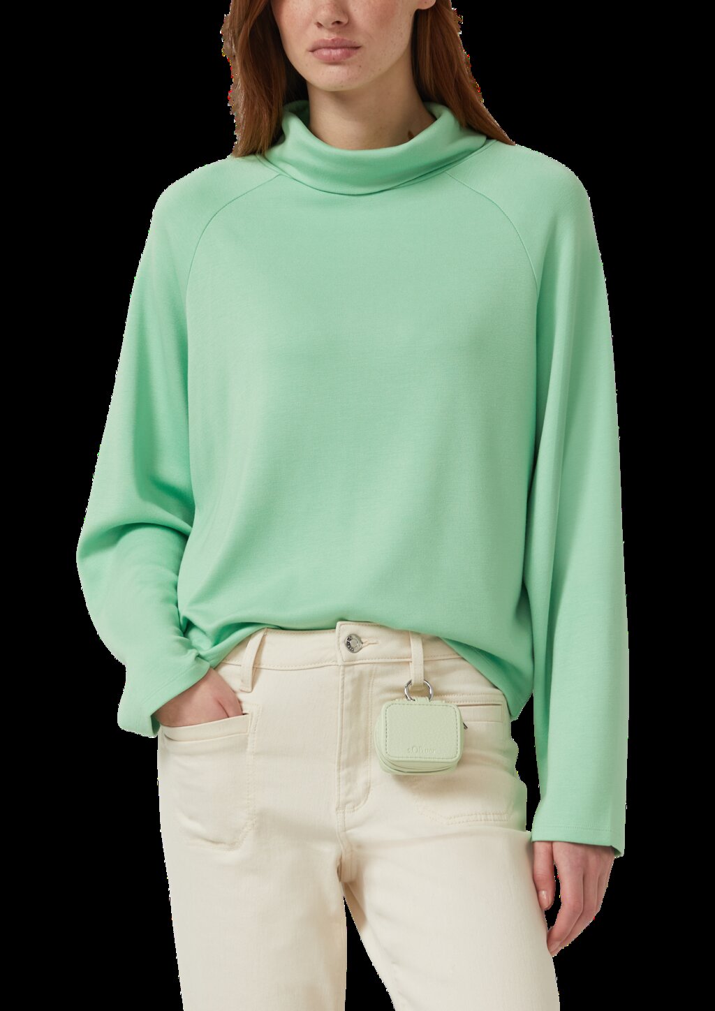 Mini-Bag in Leder-Optik mit Logo-Prägung und Reißverschluss