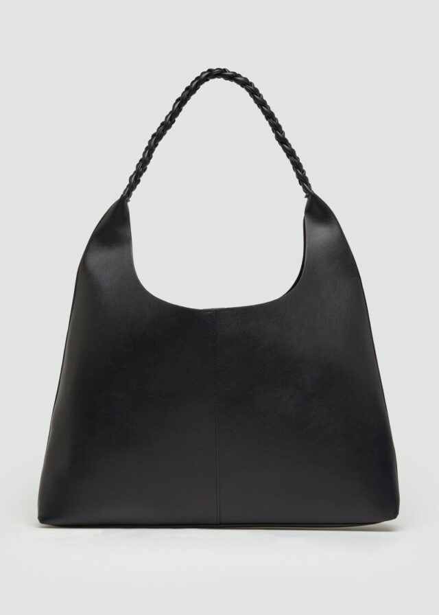 Hobo-Bag in Leder-Optik mit Logo-Prägung