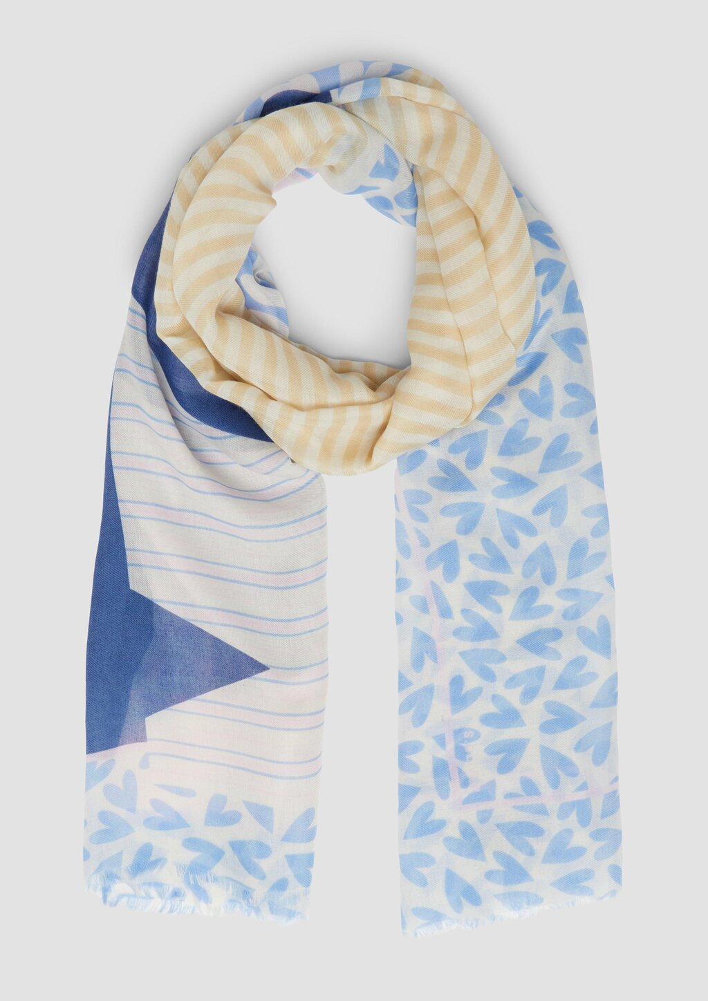 Gestreifter Schal mit Mustermix