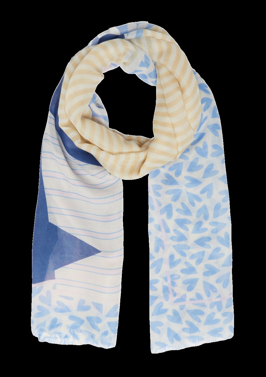 Gestreifter Schal mit Mustermix