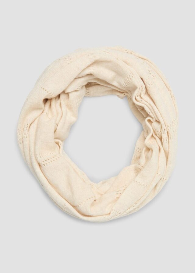 Loop-Schal aus Feinstrick mit Strickmuste