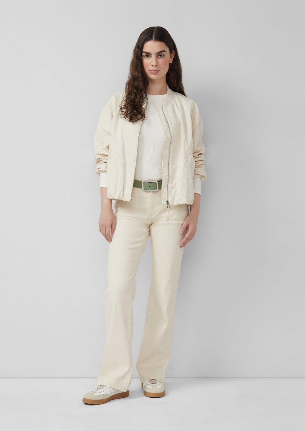 Ledergürtel mit Logo und Rahmenschließe