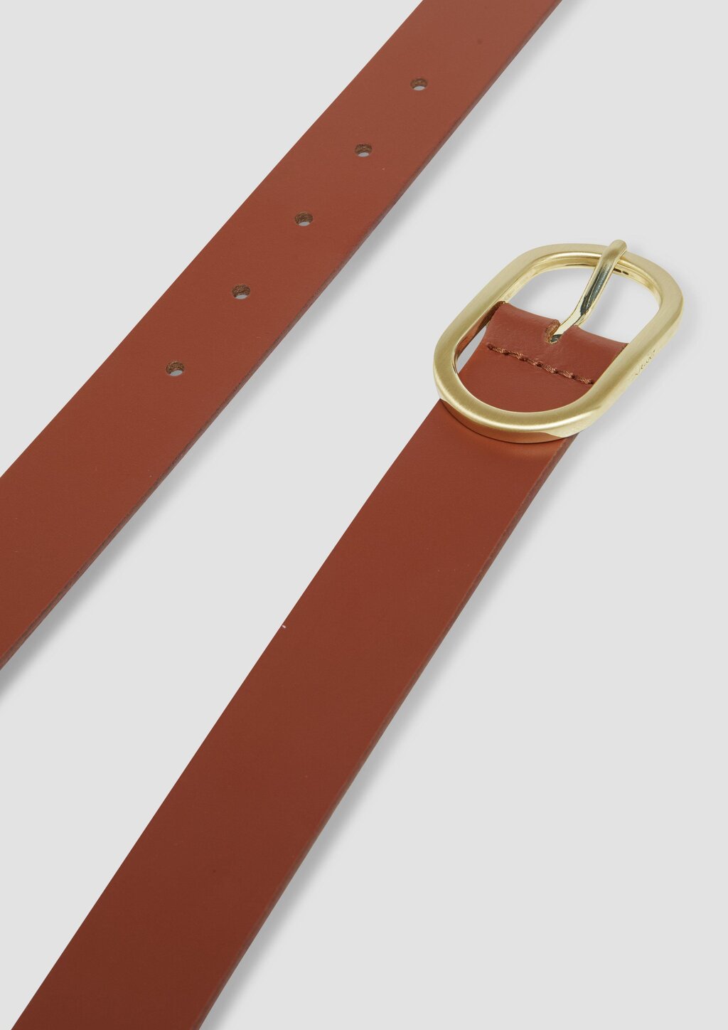 Ledergürtel mit Logo-Detail und ovalförmiger Schnalle