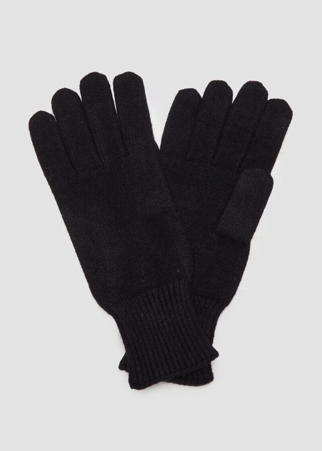 Strick-Handschuhe mit Rippbünchen