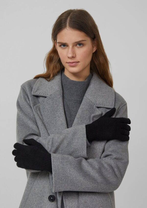 Strick-Handschuhe mit Rippbünchen