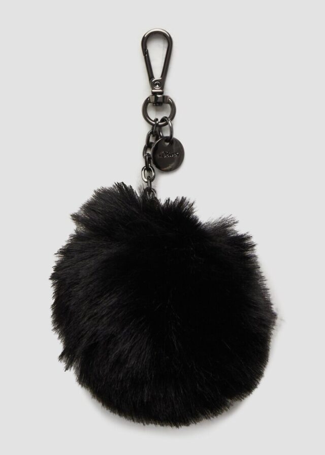 Pom Pom Anhänger aus Fake Fur