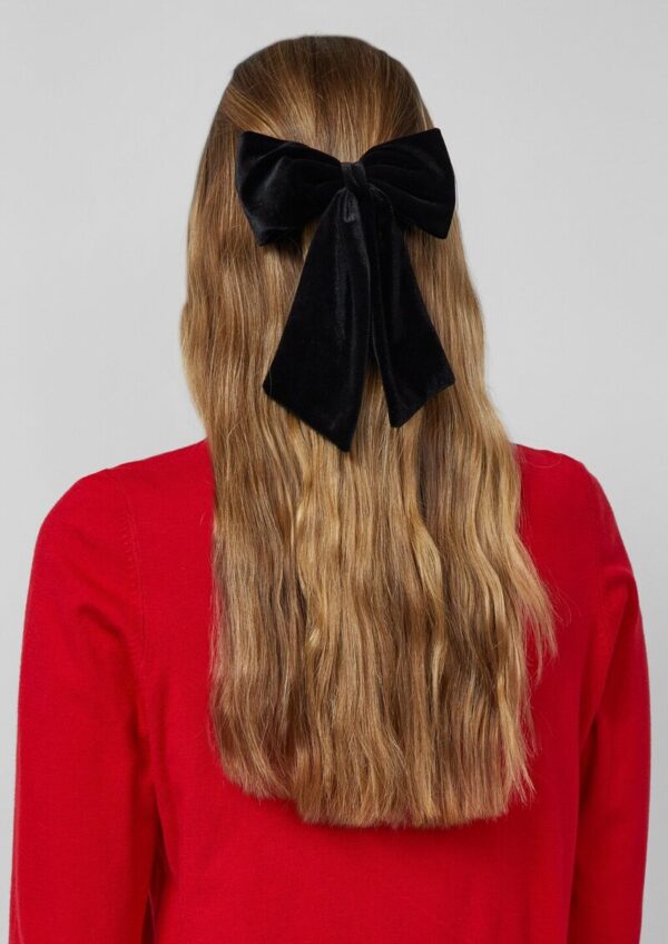 Haarspange mit Velours-Schleife