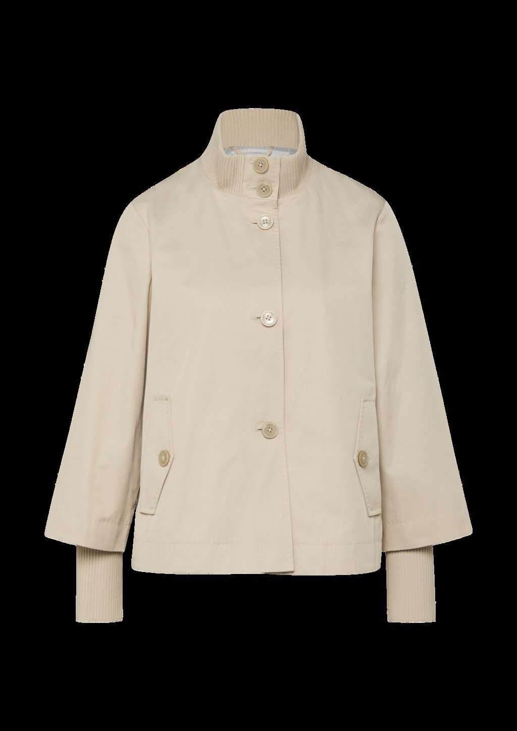 Jacke im Relaxed Fit mit Rippbündchen-Details