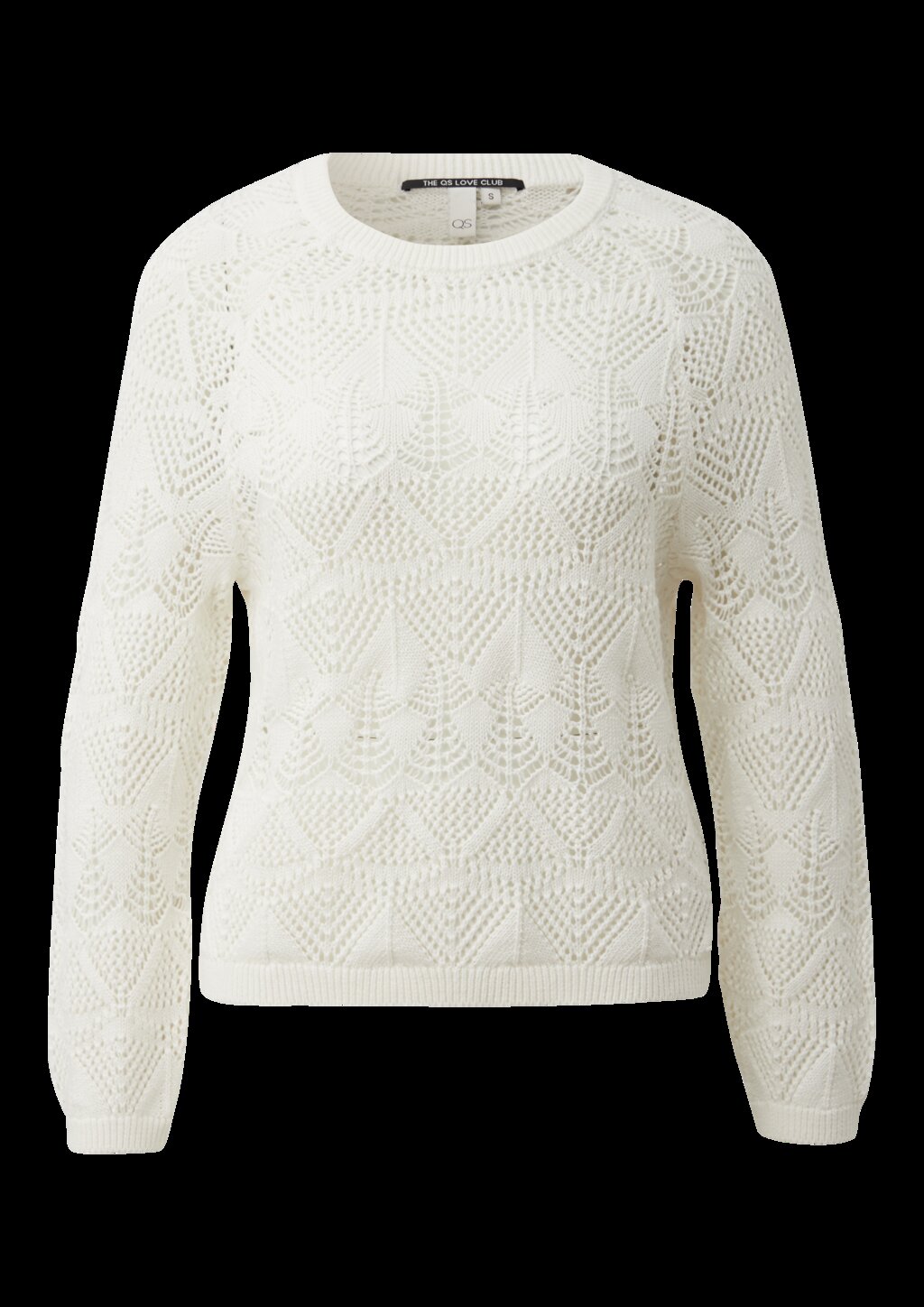 Baumwollpullover mit Ajourmuster