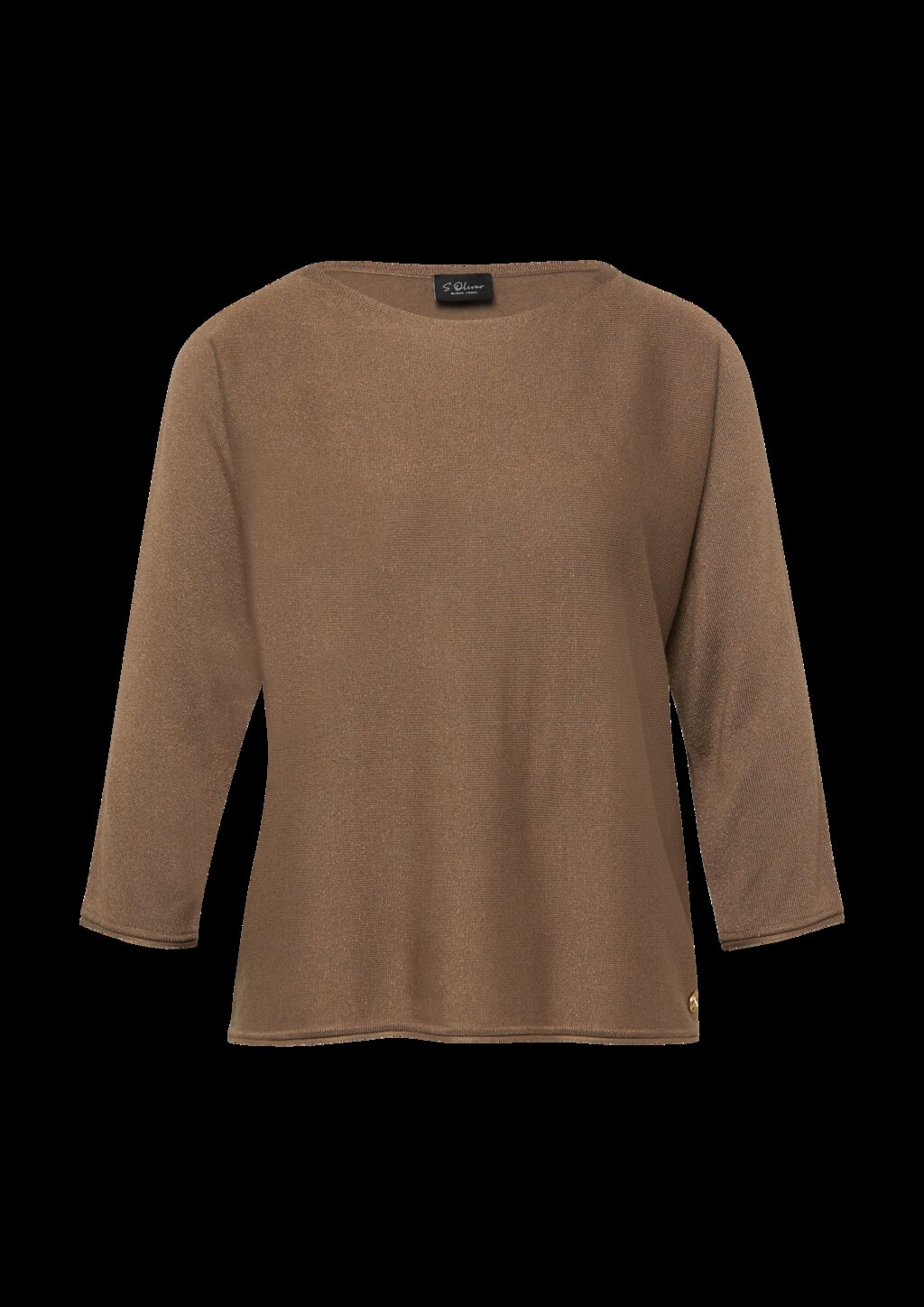 Leichter Feinstrickpullover mit Metallic-Garn