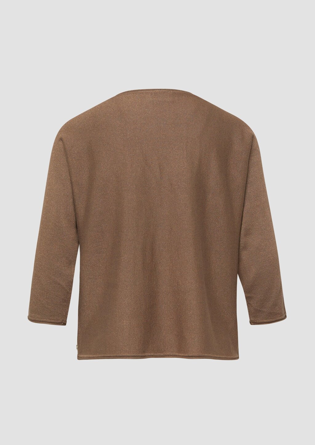 Leichter Feinstrickpullover mit Metallic-Garn