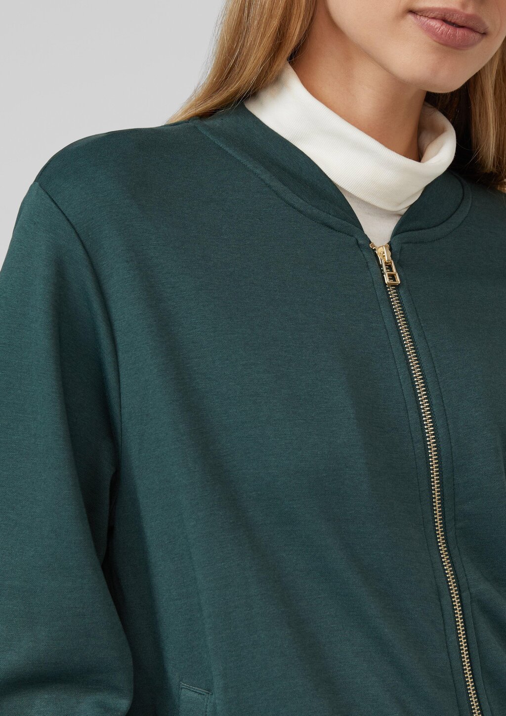 Weicher Interlock-Blouson mit Eingrifftaschen