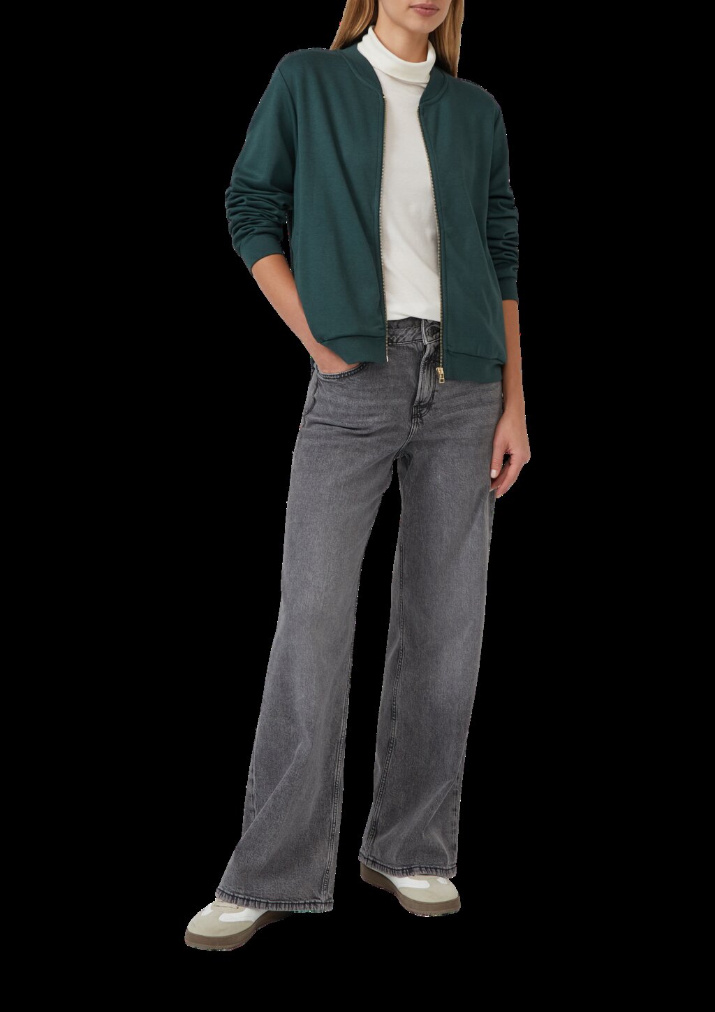 Weicher Interlock-Blouson mit Eingrifftaschen