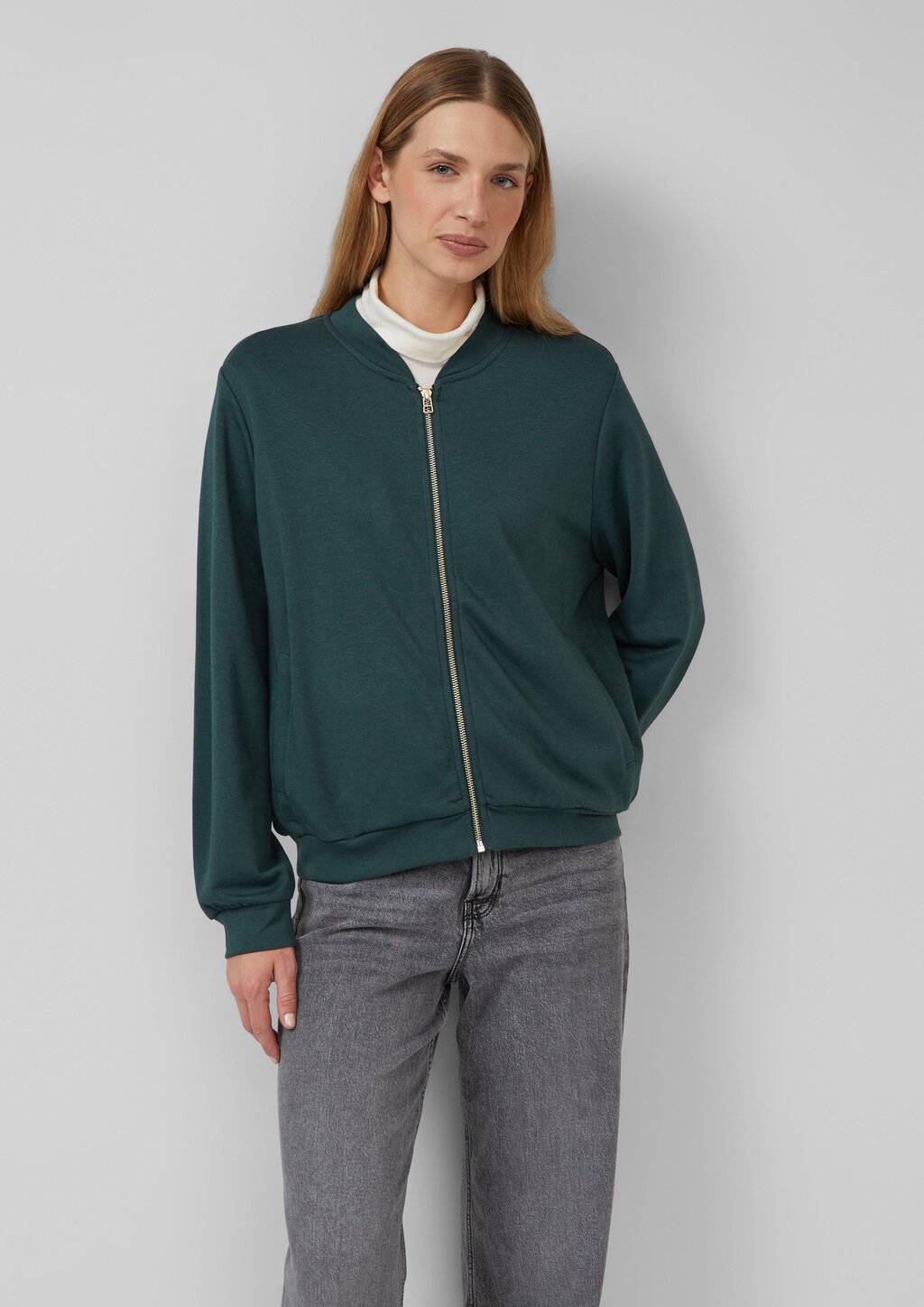 Weicher Interlock-Blouson mit Eingrifftaschen