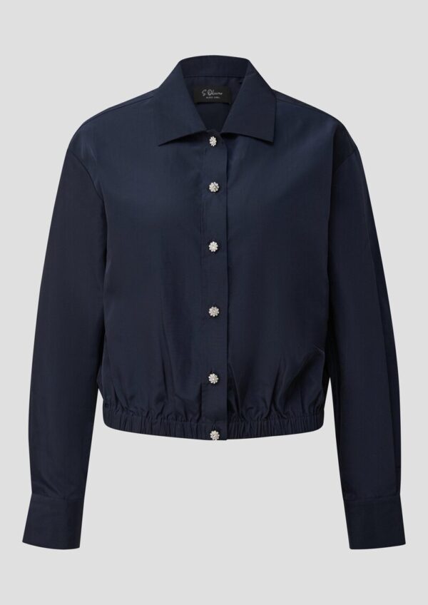 Hemdbluse im Relaxed Fit mit Elastiksaum