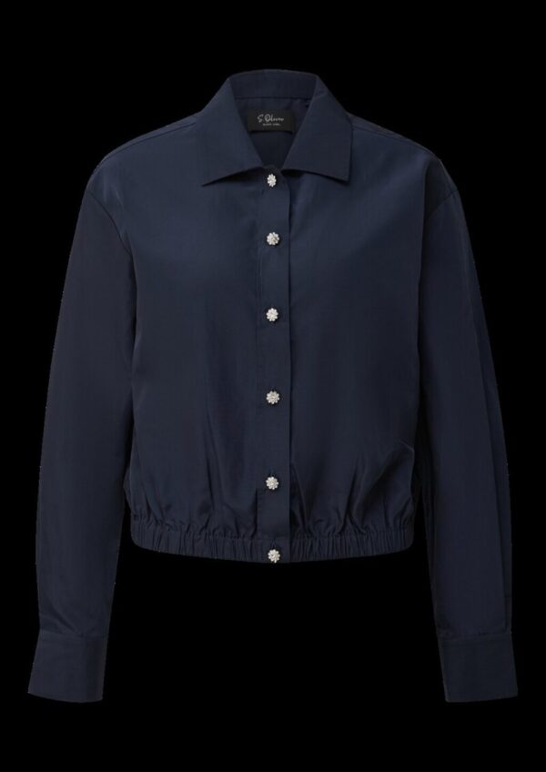 Hemdbluse im Relaxed Fit mit Elastiksaum