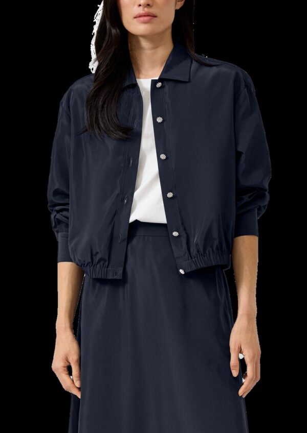 Hemdbluse im Relaxed Fit mit Elastiksaum