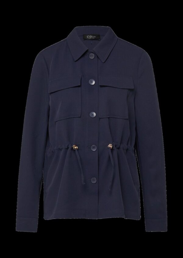 Leichte Twill-Jacke mit Tunnelzug an der Taille