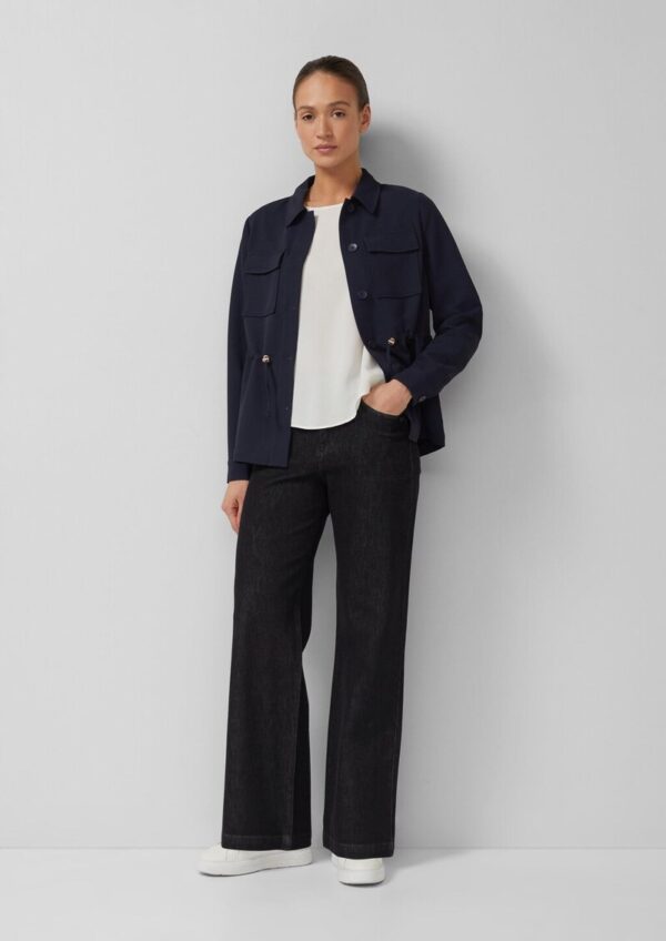 Leichte Twill-Jacke mit Tunnelzug an der Taille