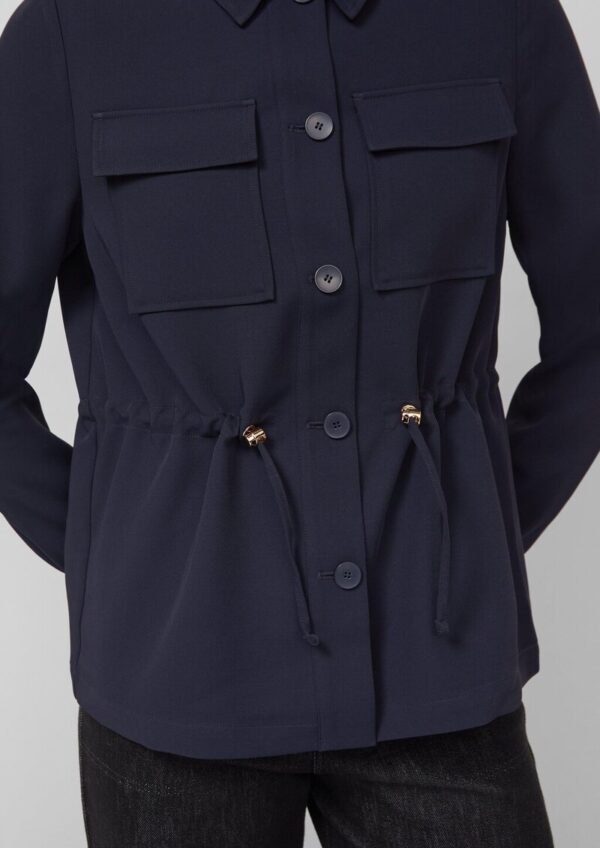 Leichte Twill-Jacke mit Tunnelzug an der Taille