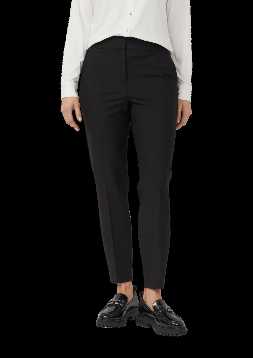 Slim-Fit-Hose mit Tapered Leg und Elastikbund