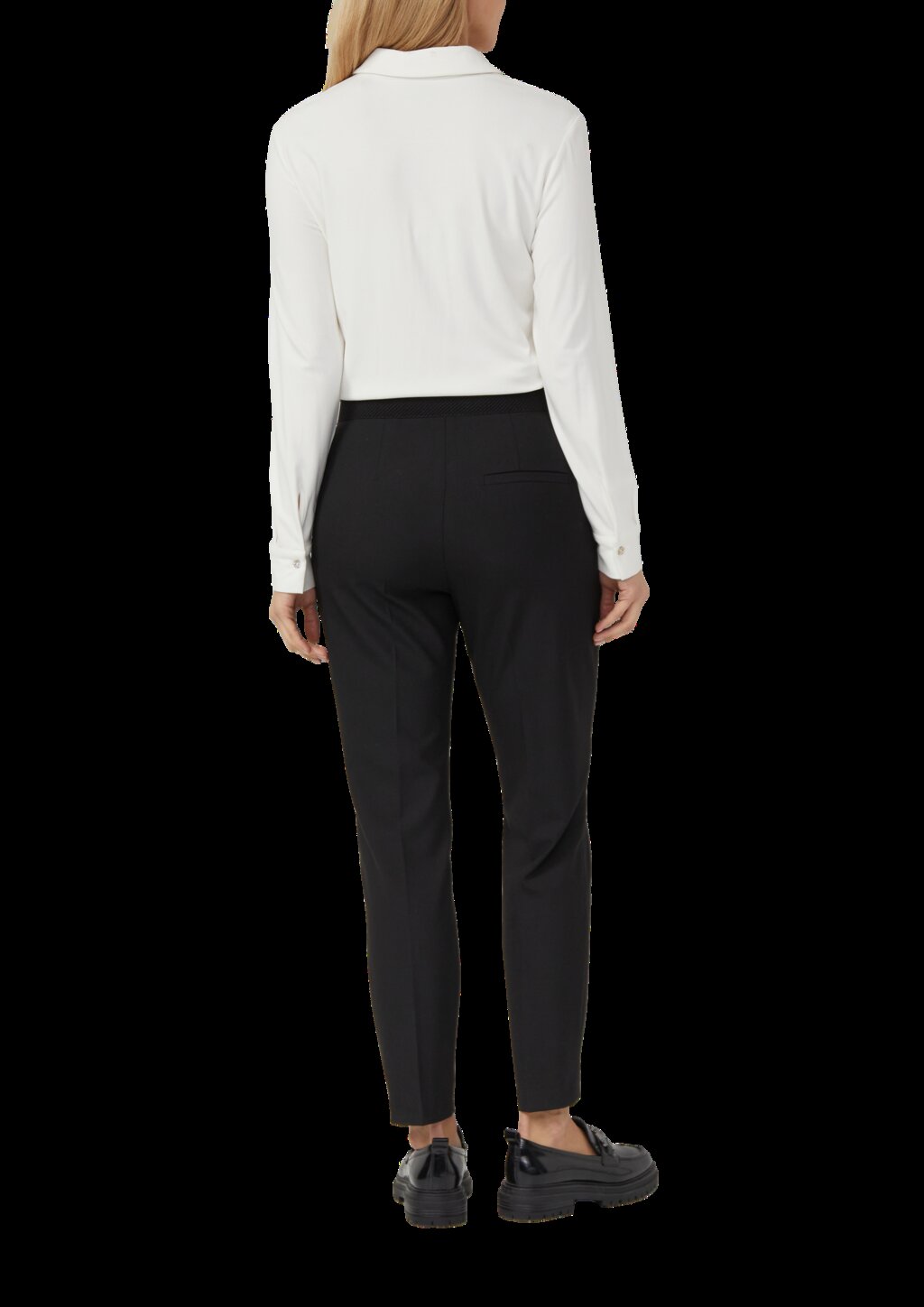 Slim-Fit-Hose mit Tapered Leg und Elastikbund