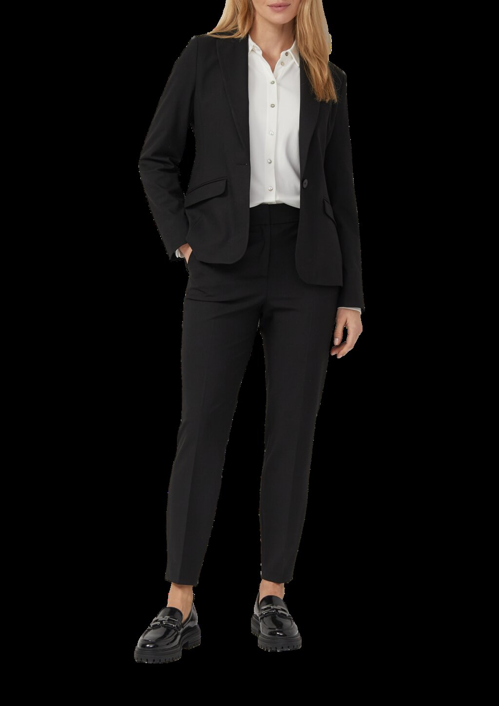 Slim-Fit-Hose mit Tapered Leg und Elastikbund