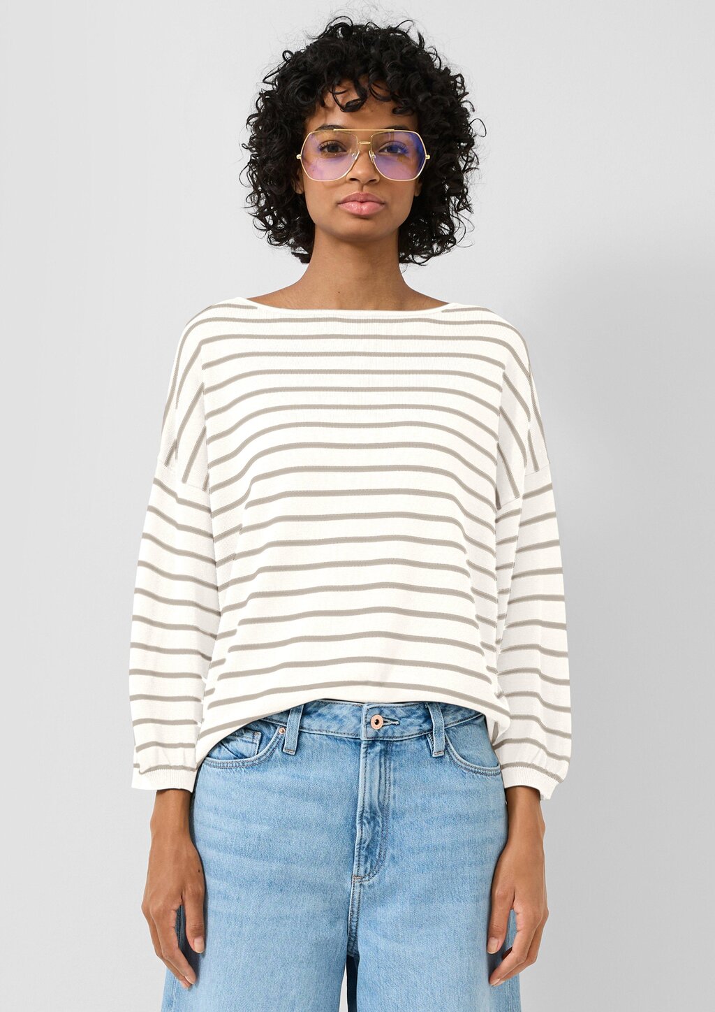 Leichter Strickpullover aus Viskosemix