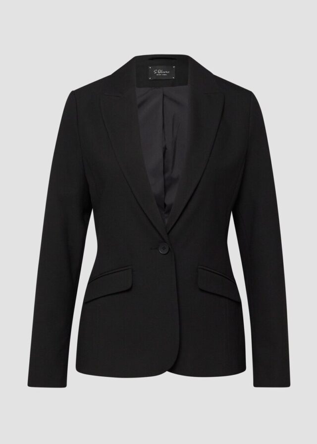 Viskosemix-Blazer im Slim Fit