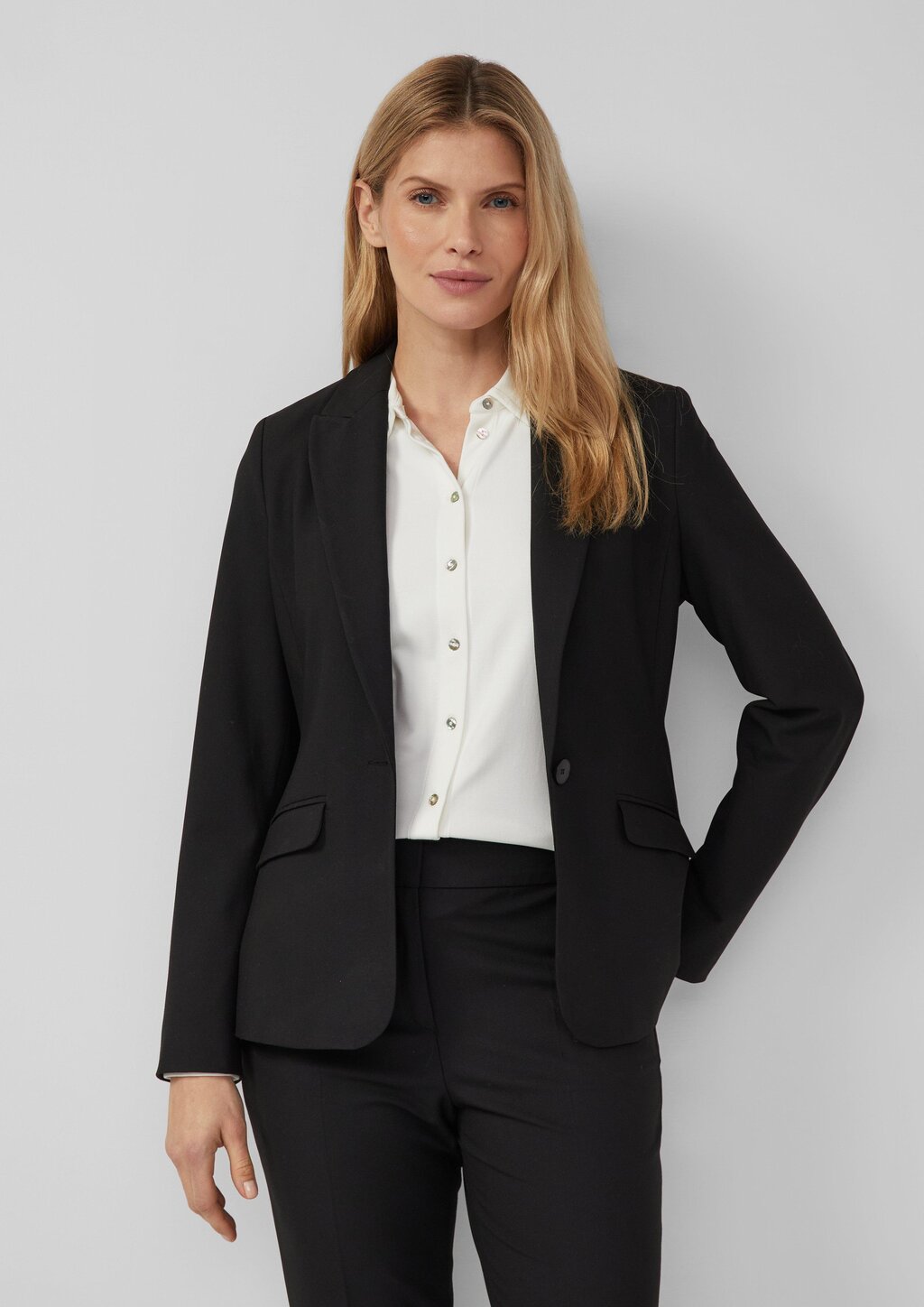 Viskosemix-Blazer im Slim Fit