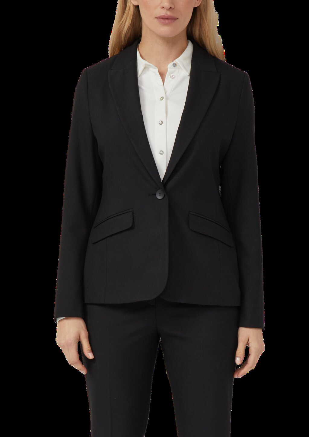 Viskosemix-Blazer im Slim Fit