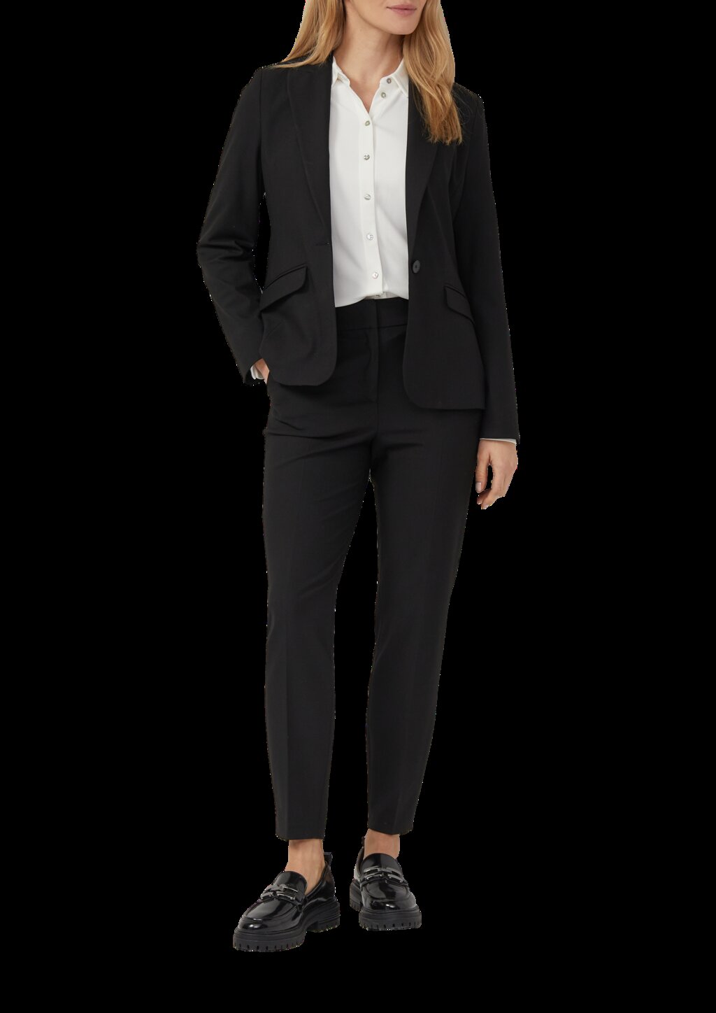 Viskosemix-Blazer im Slim Fit