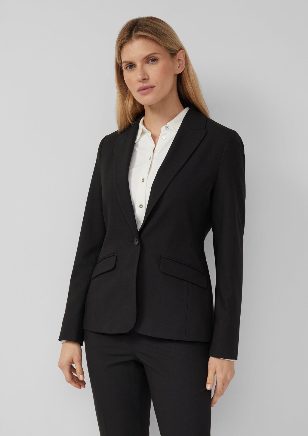Viskosemix-Blazer im Slim Fit