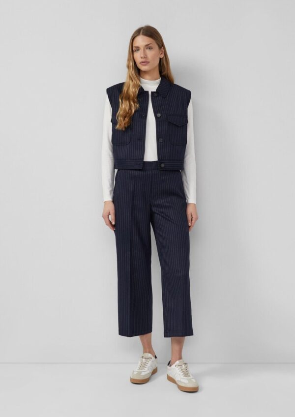 Culotte mit Elastikbund und Nadelstreifen