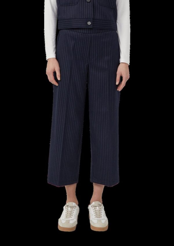 Culotte mit Elastikbund und Nadelstreifen