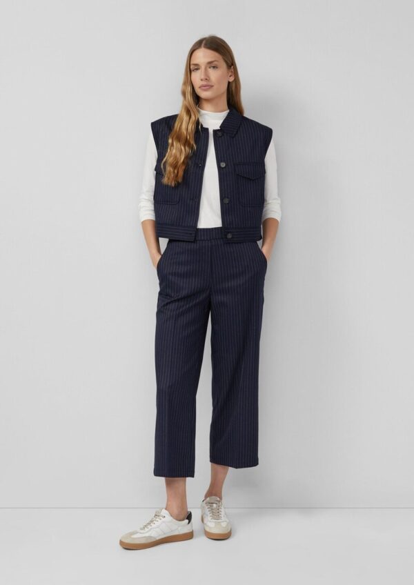 Culotte mit Elastikbund und Nadelstreifen