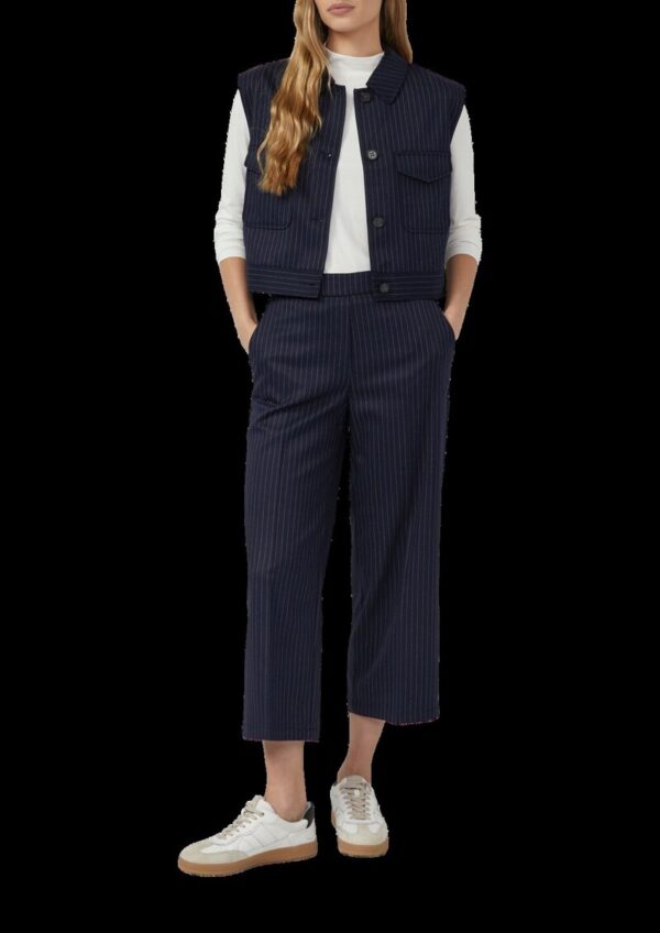 Culotte mit Elastikbund und Nadelstreifen