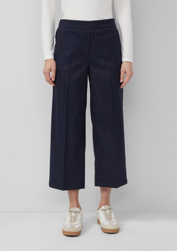 Culotte mit Elastikbund und Nadelstreifen