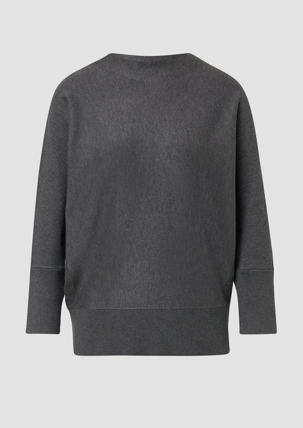 Strickpullover mit Fledermausärmeln und Rippbündchen