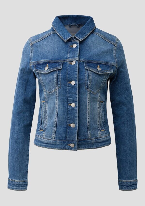 Elastische, schmal geschnittene Jeansjacke