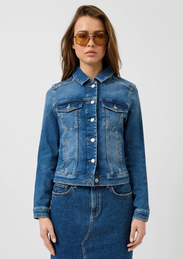 Elastische, schmal geschnittene Jeansjacke