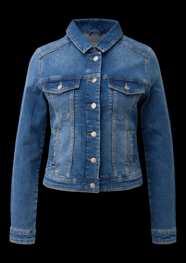 Elastische, schmal geschnittene Jeansjacke