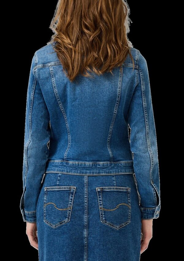 Elastische, schmal geschnittene Jeansjacke