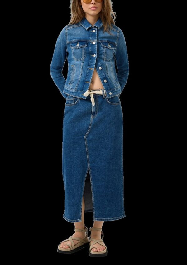 Elastische, schmal geschnittene Jeansjacke