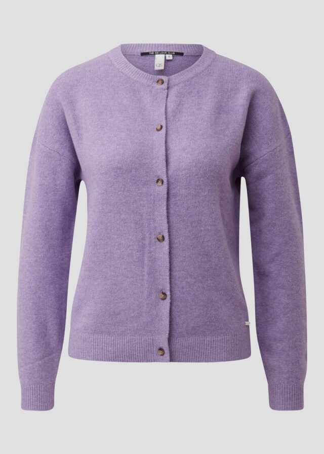 Melierte Strickjacke