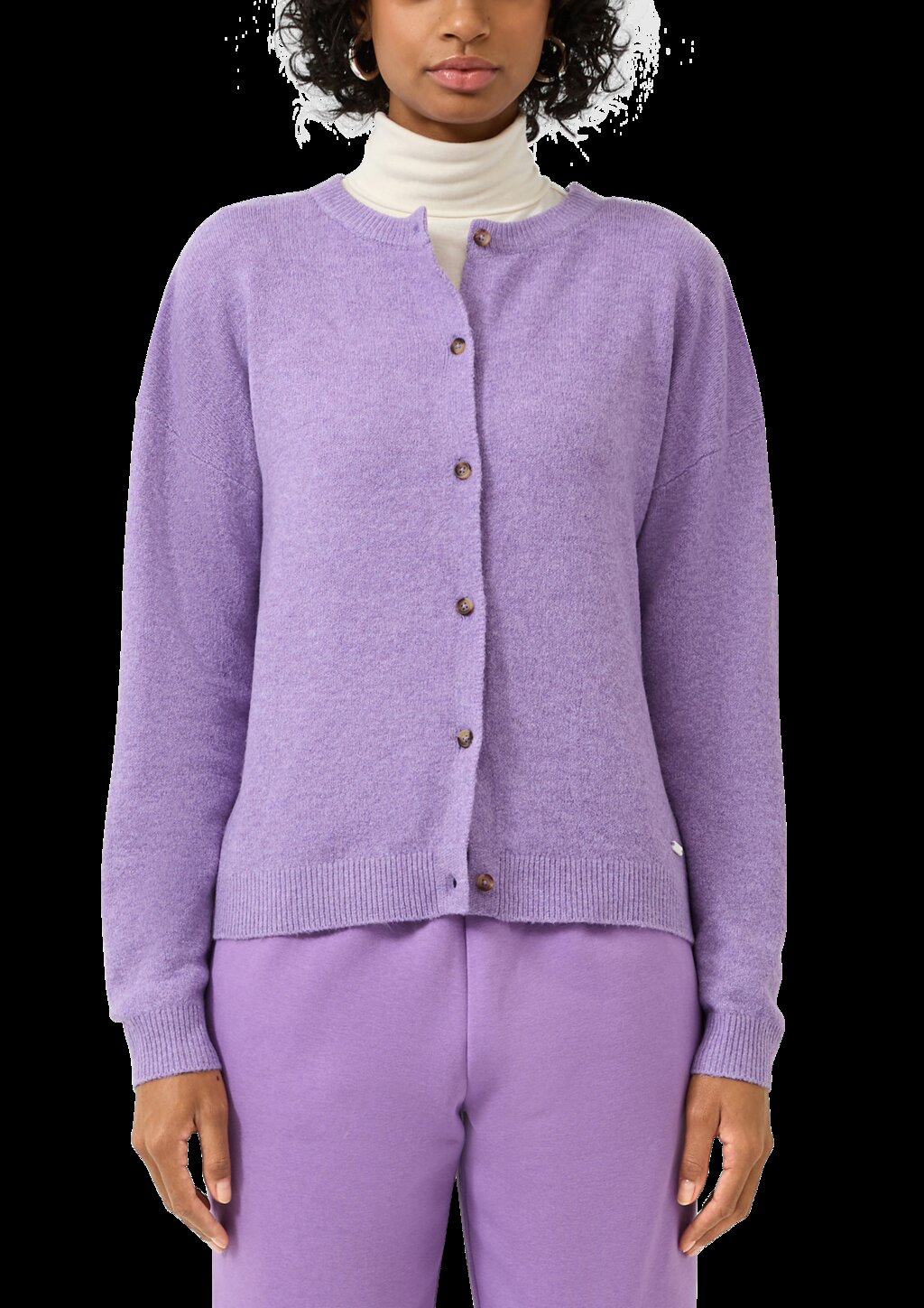 Melierte Strickjacke